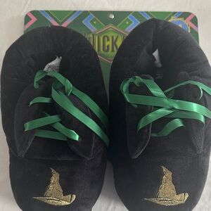 Black and Green Women's Slippers